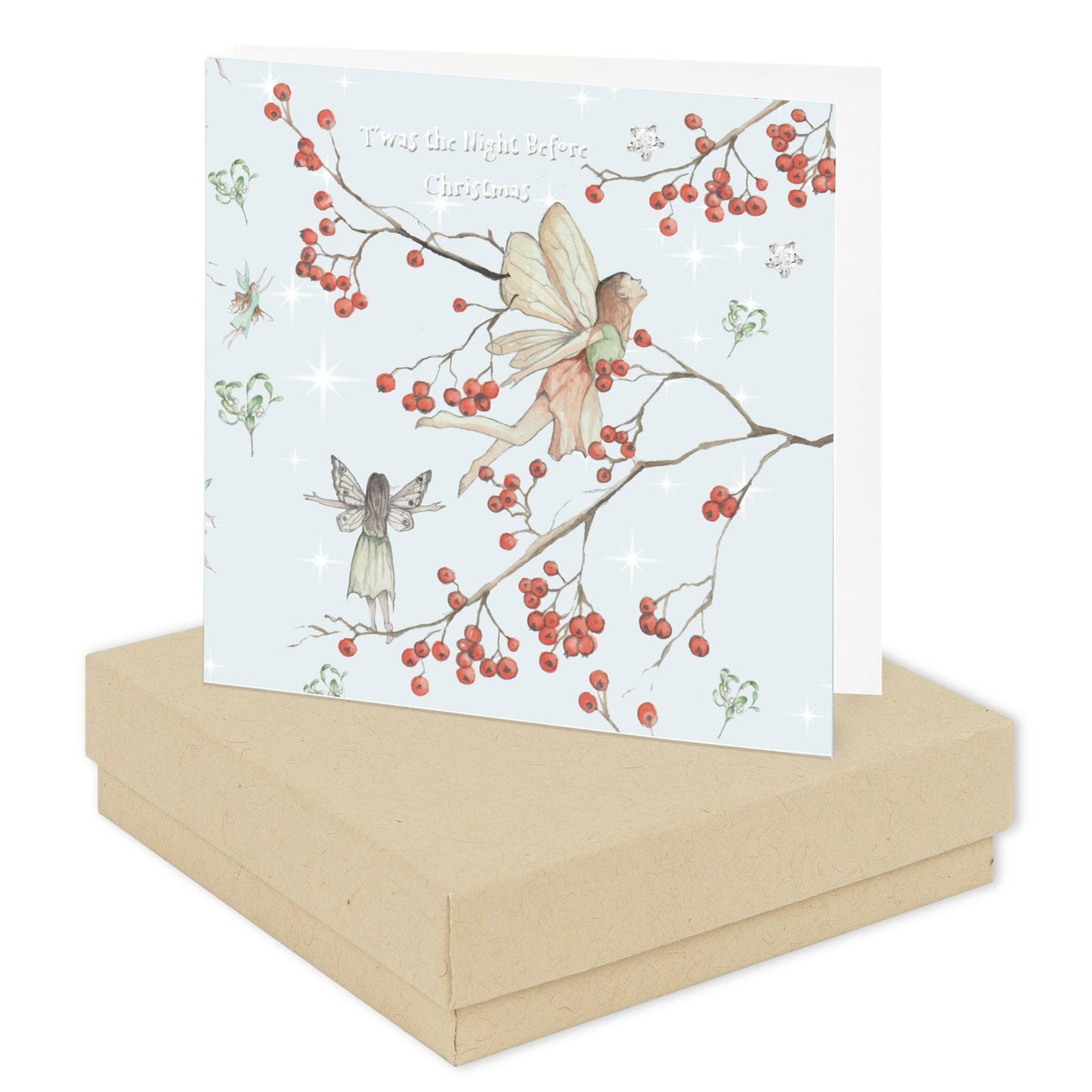 Christmas Fairy Sterling Silver Stud Earrings - Boxed for Gifting - Crumble and Core