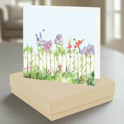 Sterling Silver Stud Earrings - Hand finished Garden Themed Gift - Boxed Jewellery - Crumble and Core