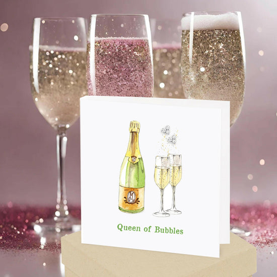 Sterling Silver Crystal Stud Earrings with Gift Box and Card for Champagne Lovers - Crumble and Core