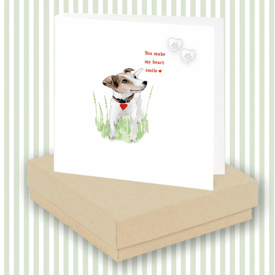 Sterling Silver Cute Dog Paw Stud Earrings - Perfect Boxed Gift for Loved Ones Friends or Valentines Day - Crumble and Core