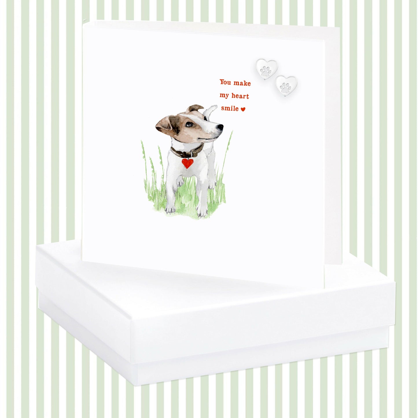 Sterling Silver Cute Dog Paw Stud Earrings - Perfect Boxed Gift for Loved Ones Friends or Valentines Day - Crumble and Core