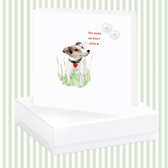 Sterling Silver Cute Dog Paw Stud Earrings - Perfect Boxed Gift for Loved Ones Friends or Valentines Day - Crumble and Core