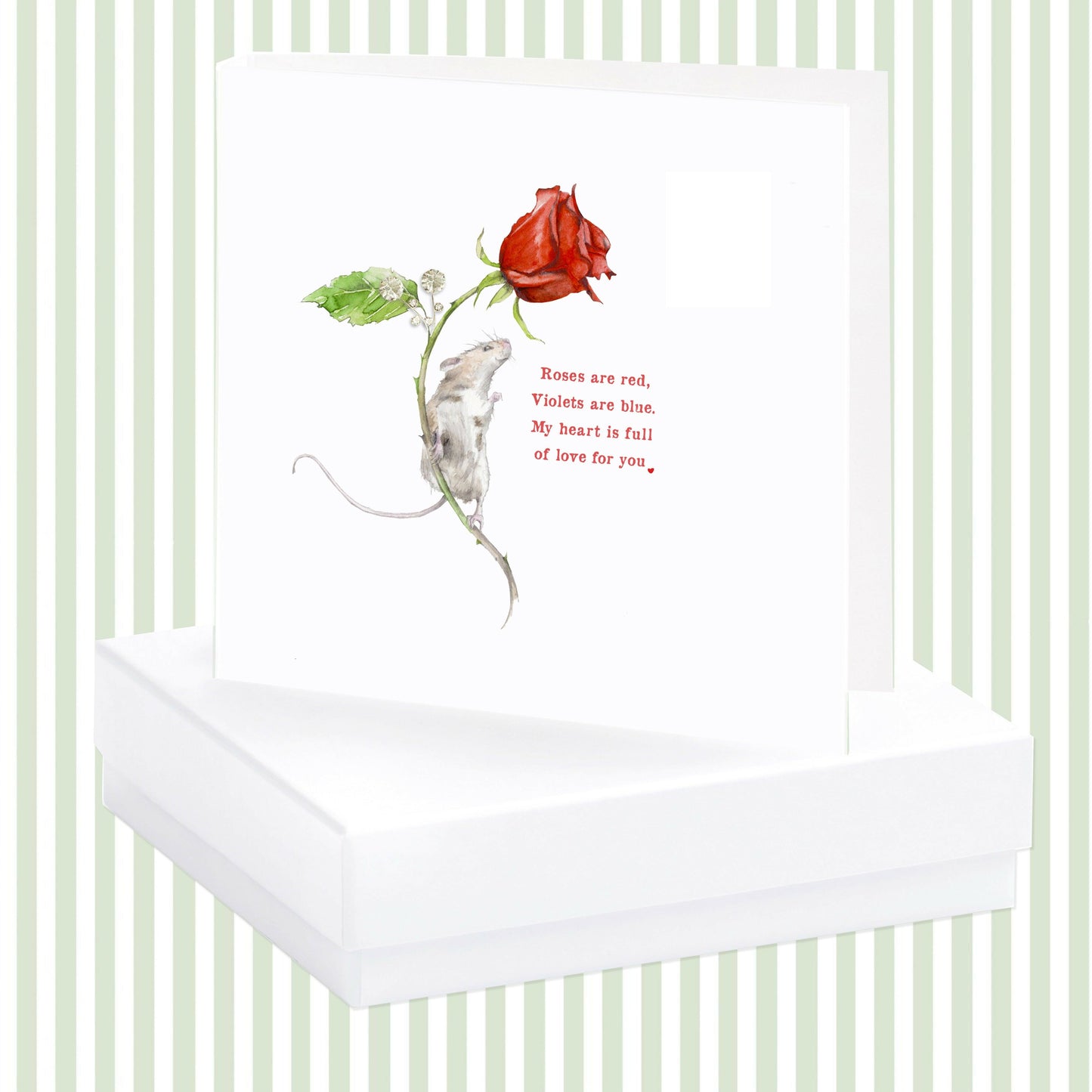 Sterling Silver Rose Stud Earrings - Cute Gift Box for Loved Ones and Valentines Day - Crumble and Core