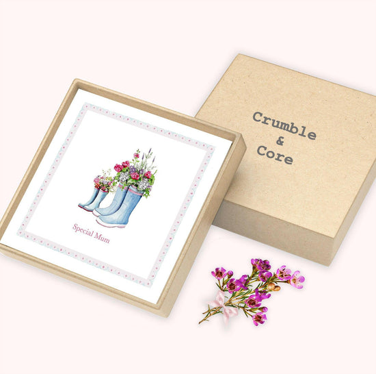 Sterling Silver Flower Stud Earrings for Mum Elegant Gift Box Included - Crumble and Core