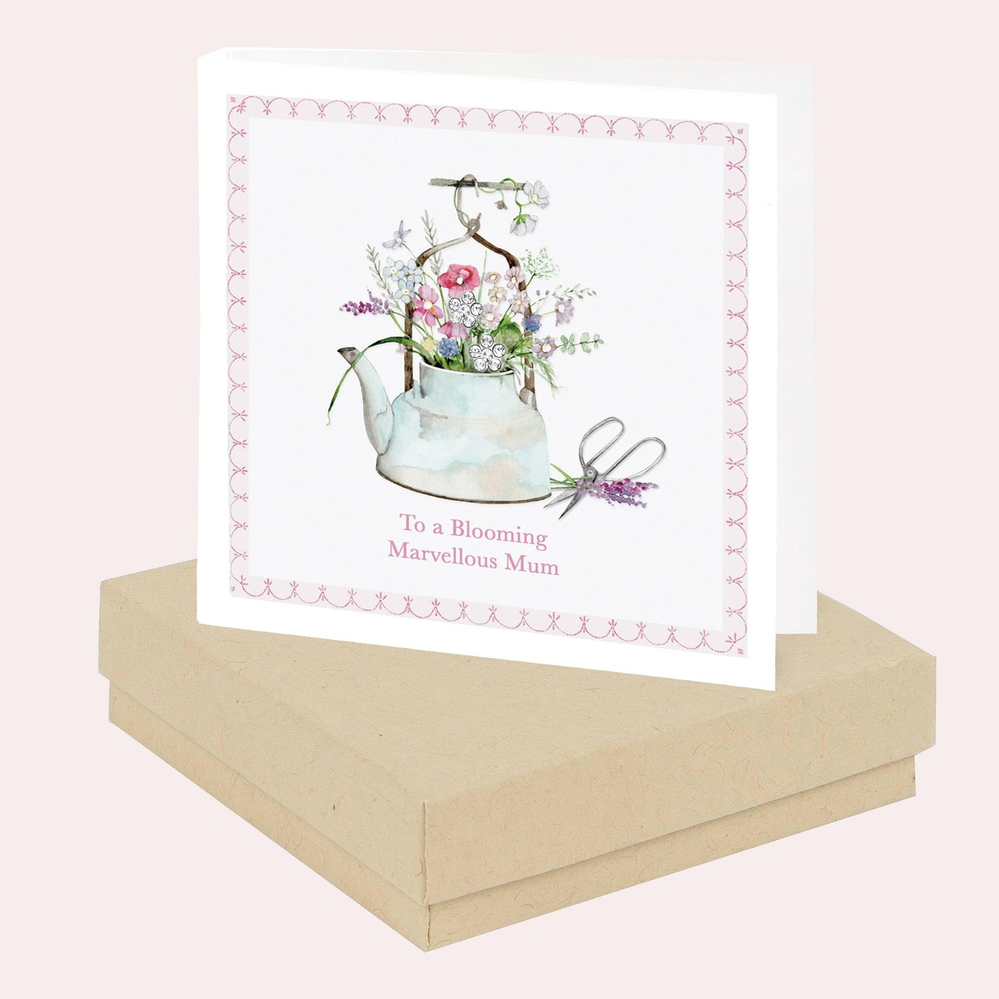 Sterling Silver Flower Stud Earrings for Mum - Marvellous Gift with Box and Card - Crumble and Core