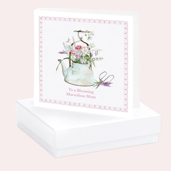 Sterling Silver Flower Stud Earrings for Mum - Marvellous Gift with Box and Card - Crumble and Core