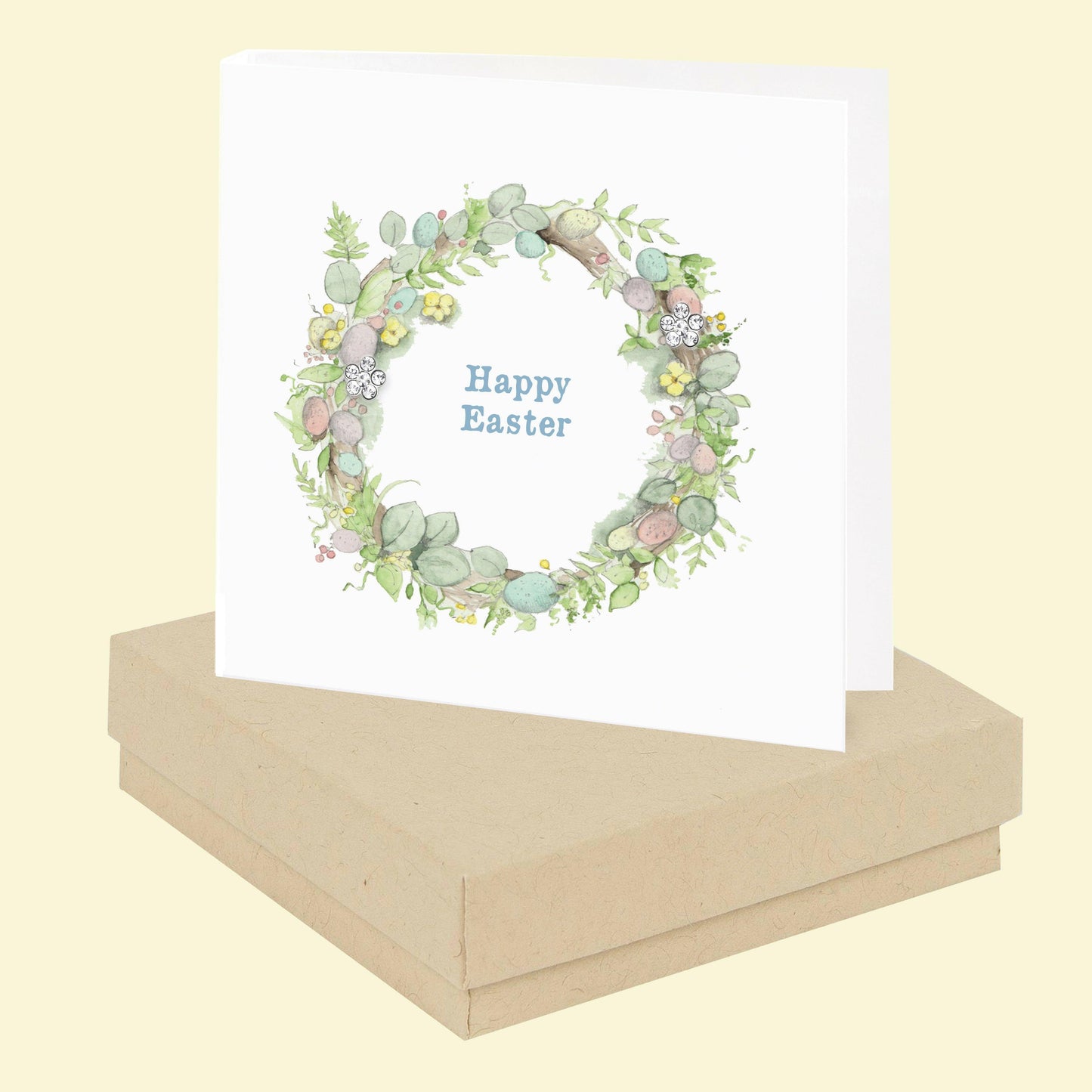 Sterling Silver Stud Earrings on Easter Wreath-Boxed Gift - Crumble and Core