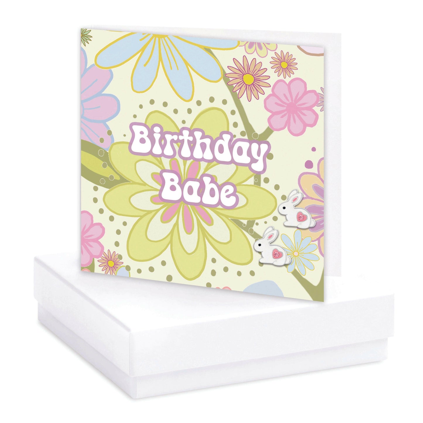 Sterling Silver White Bunny Earrings - Perfect Birthday Gift for Girls and Bunny Lovers - Crumble and Core