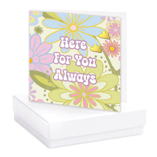 Gold Plated Cloud Stud Earrings on Crumble Babe Here For You -Boxed Gift - Crumble and Core