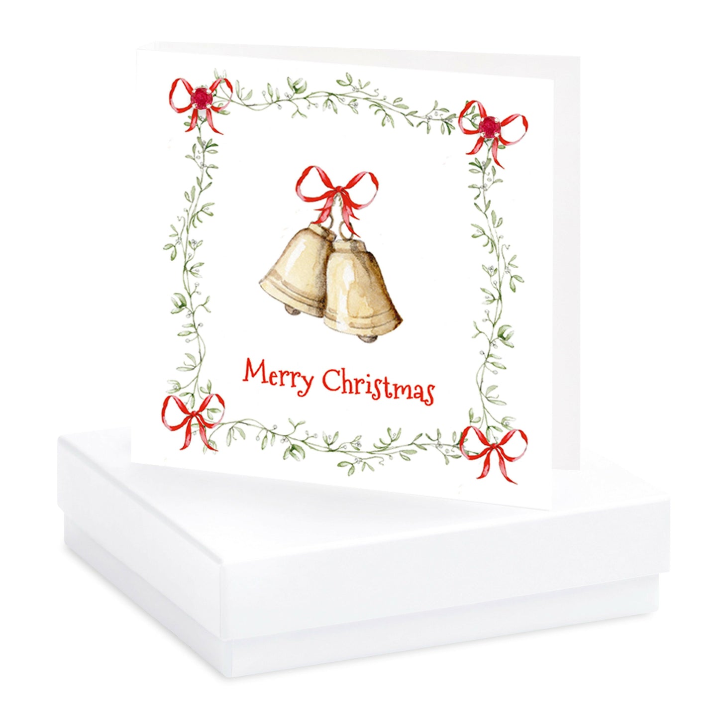 Sterling Silver Christmas Bells Earrings Card and Gift Box - Crumble and Core