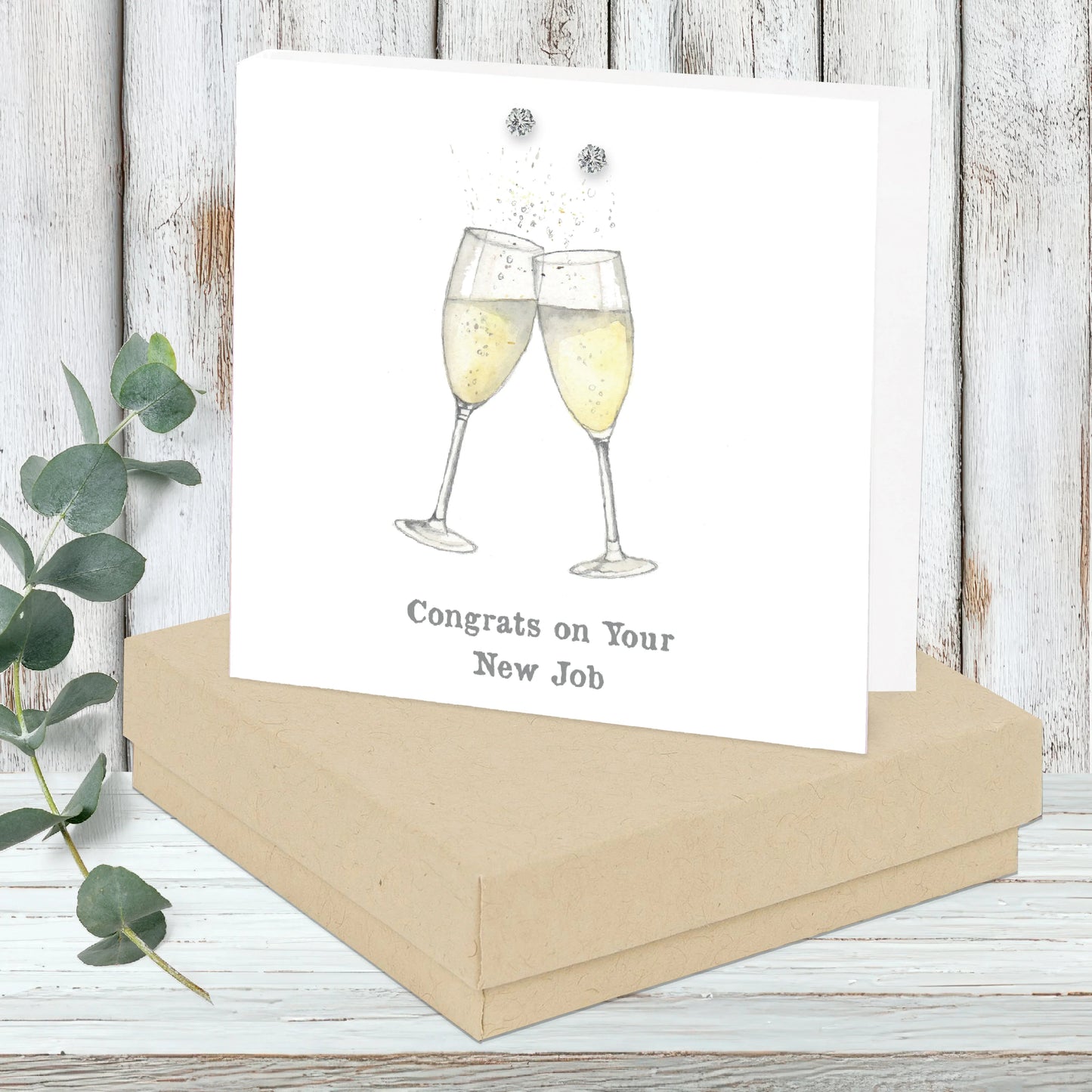 Sterling Silver Stud Earrings with New Job Card - Thoughtful New Job or Promotion Gift - Crumble and Core