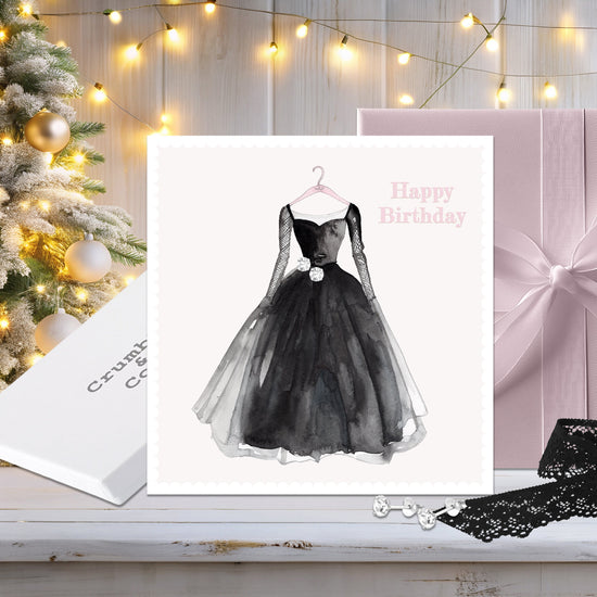 Inscatolato e via! Biglietto per orecchini con mongolfiera