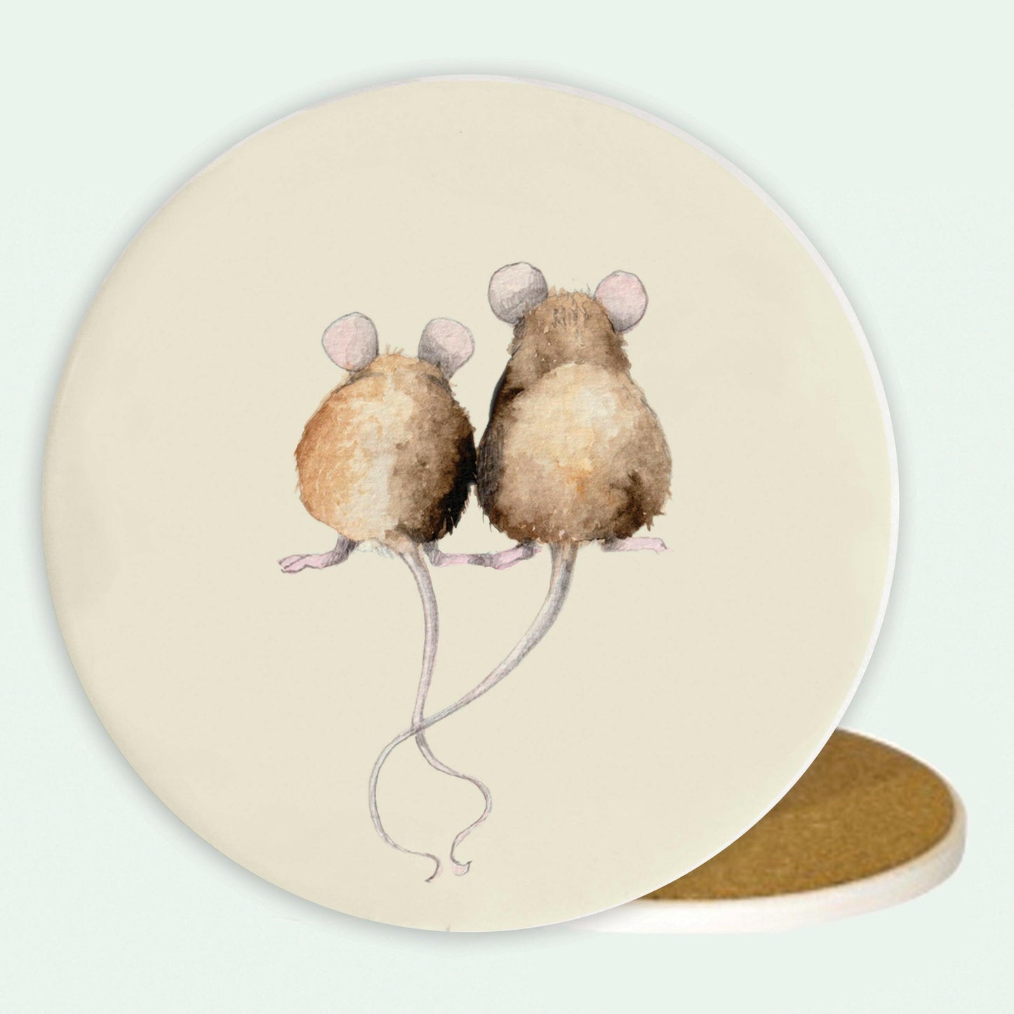 Ceramic Coaster - Cute Drinkware - Gift for Her - Crumble and Core
