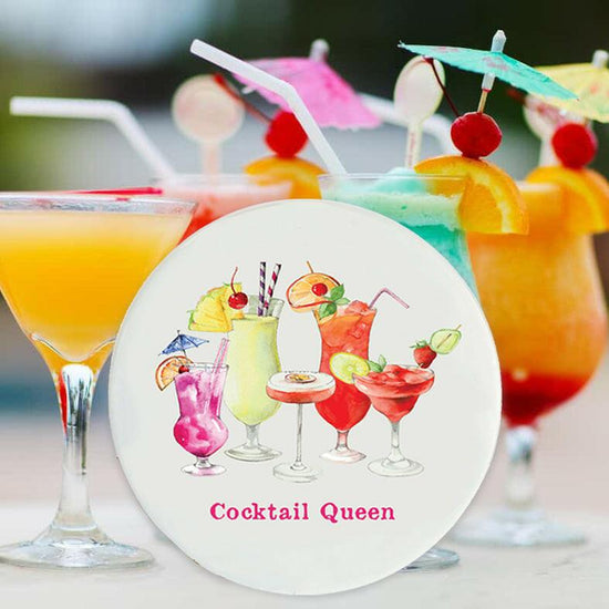 Ceramic Coaster - Home Bar Decor - Gift for Cocktail Lovers - Crumble and Core