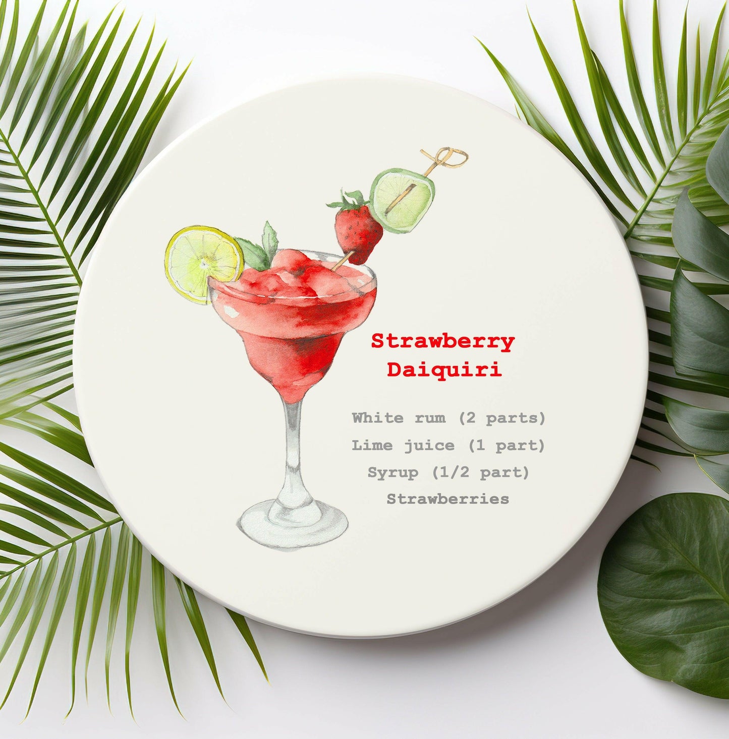 Ceramic Coaster - Cocktail Recipe Perfect for Gifting - Crumble and Core