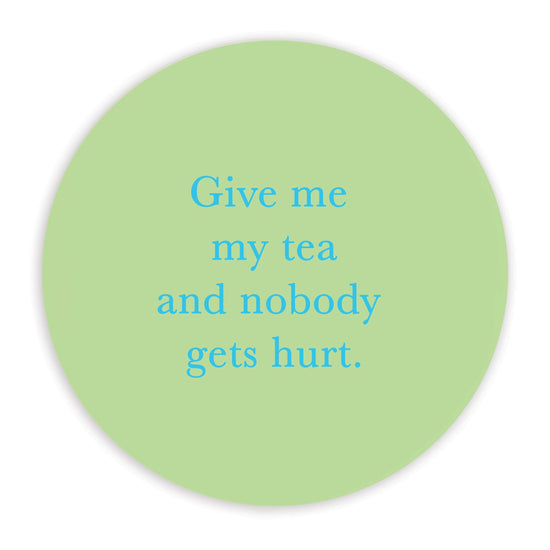 Ceramic Coaster - Humorous Drinkware Gift for Tea Lovers - Crumble and Core