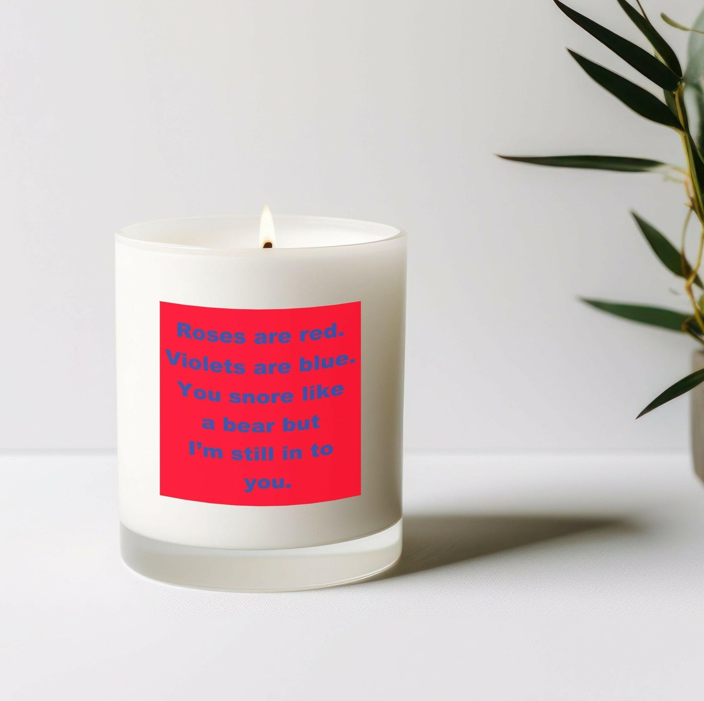 Scented Candle - Red Roses Candle with Organza Bag - A Romantic Touch for Any Space - Vegan Candle - Crumble and Core