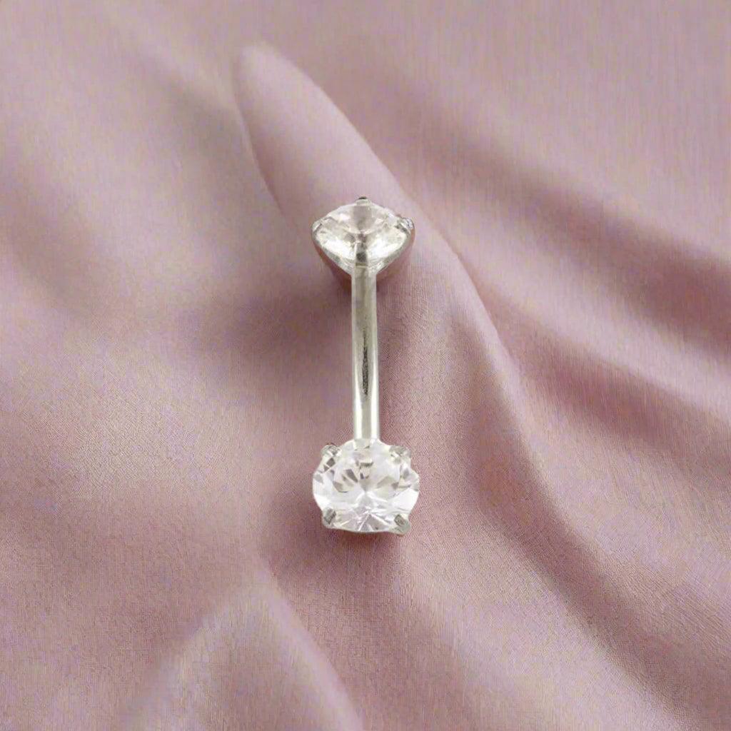 Crystal Belly Bar - Body Jewellery that Sparkles - Crumble and Core