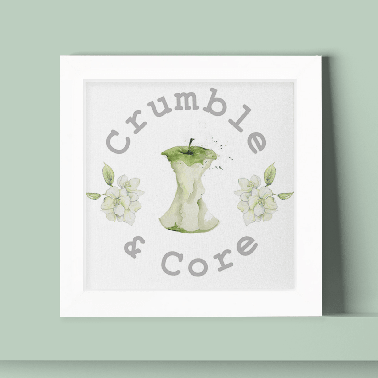 Hand Finished Ceramic Framed Tile Print - Pink Bunny Welcome To The World Design - Nursery Decor - Newborn Gifts - Crumble and Core