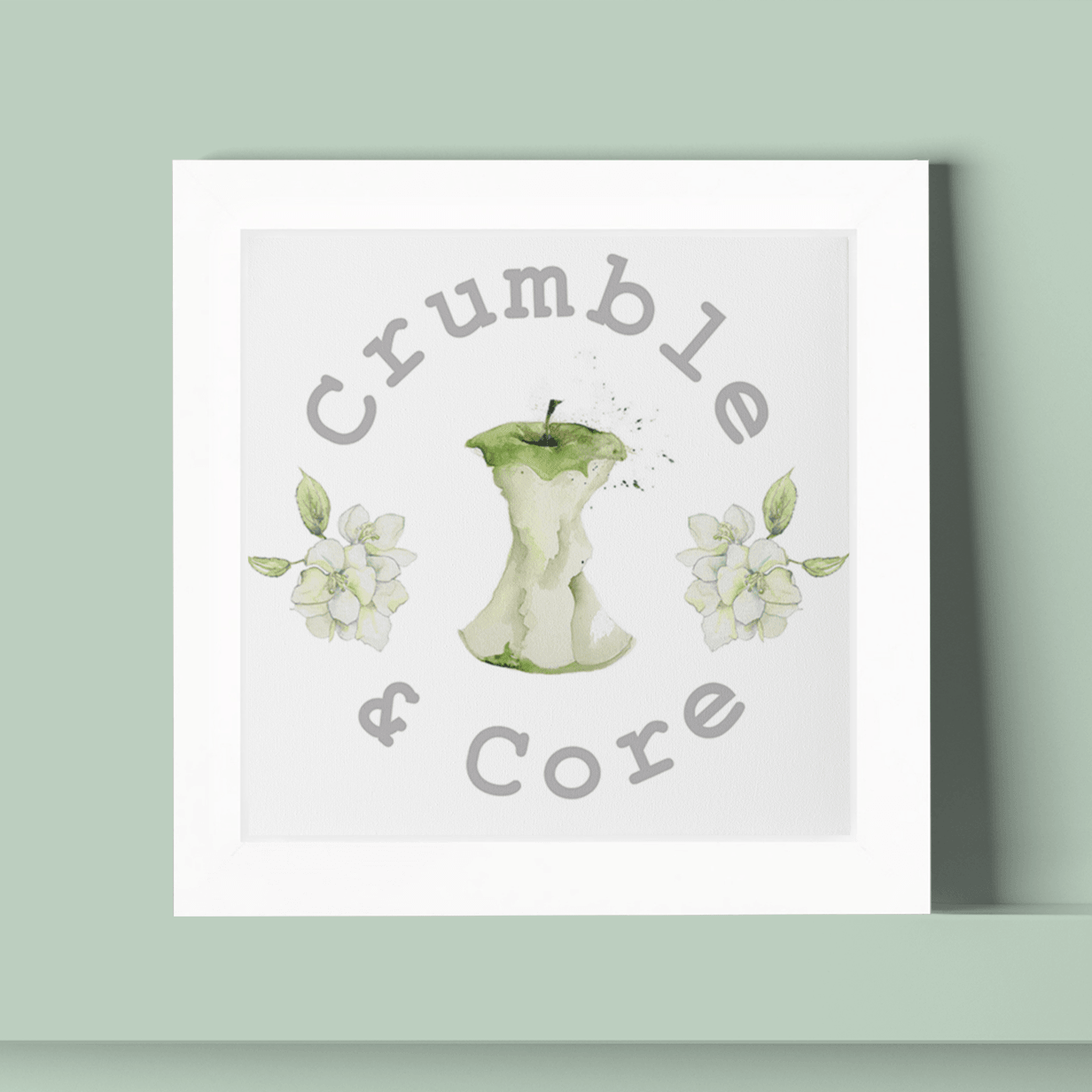 Hand Finished Ceramic Framed Tile Print - Anenome Design - Home Decor - Gifts for Her - Crumble and Core