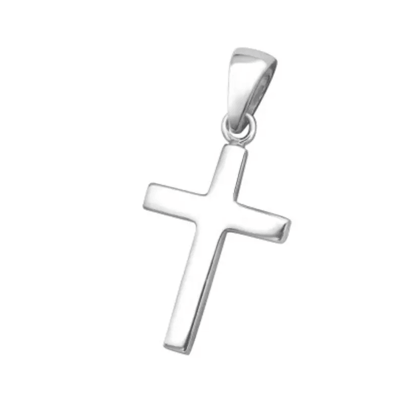 Sterling Silver Cross Pendant Necklace Gift Set with Dove Greeting Card - Religious Keepsake - Crumble and Core