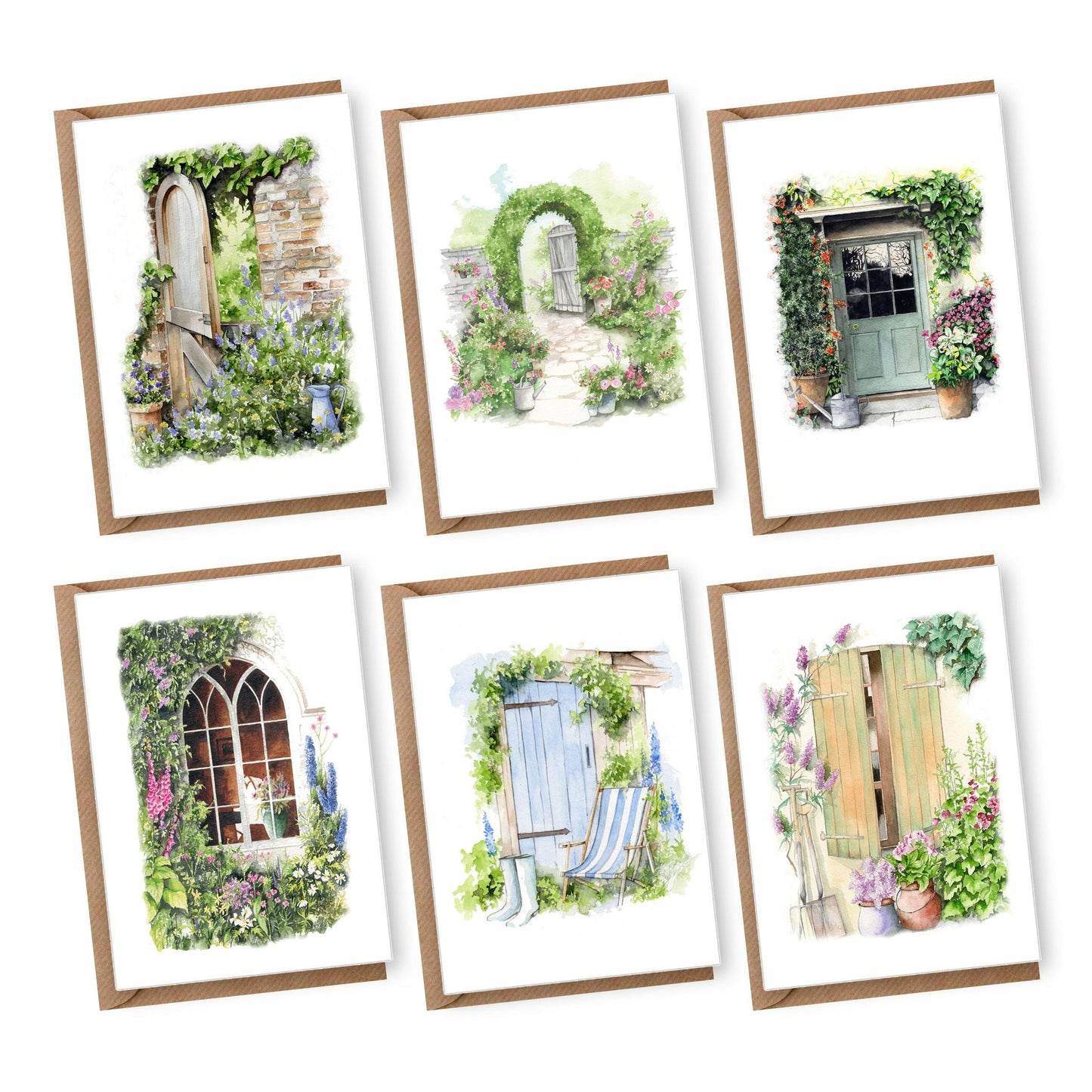 Boxed 'Doorway' pack of assorted A6 cards - Crumble and Core