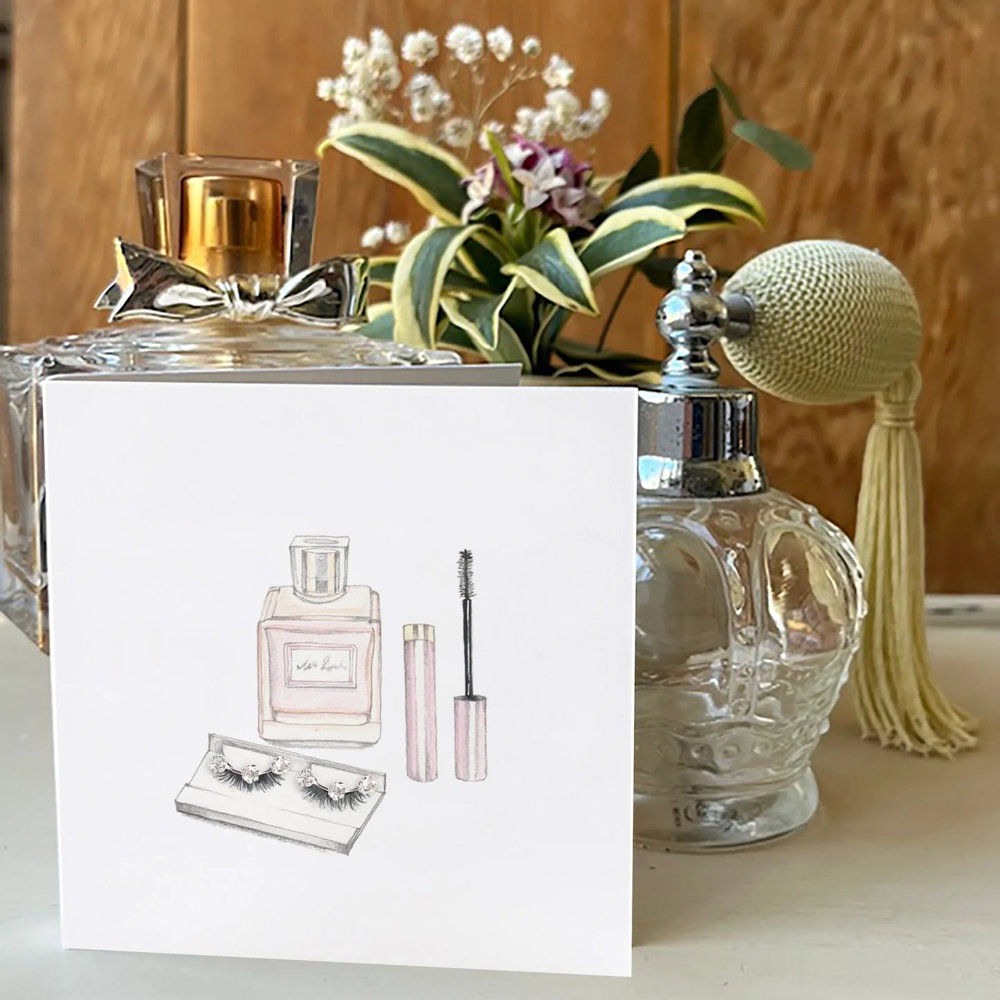 Sterling Silver Stud Earrings - Elegant Gift Boxed Makeup Card and Crystal Crawlers for Her - Crumble and Core