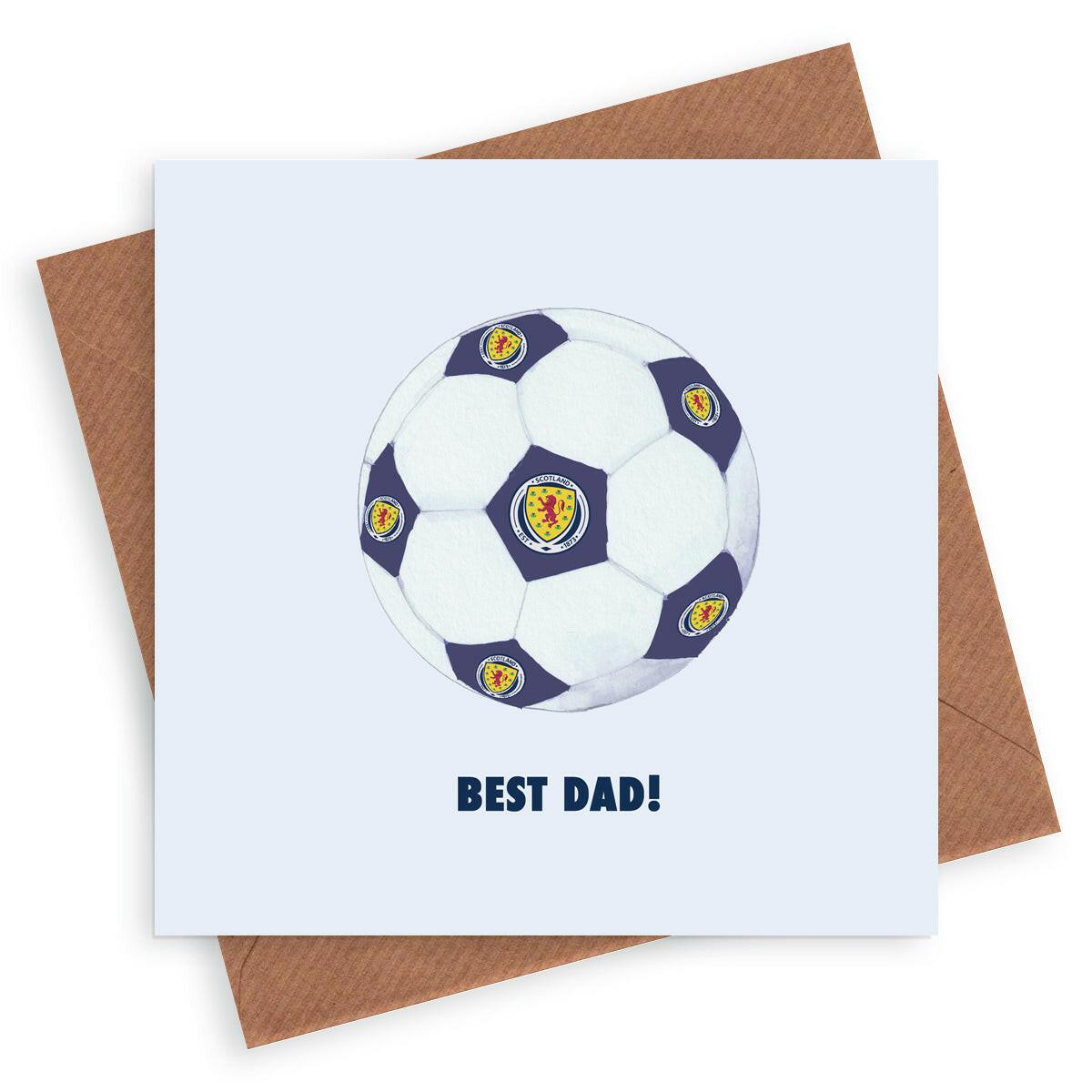 Scotland Football Dad Football Greeting Card - Crumble and Core