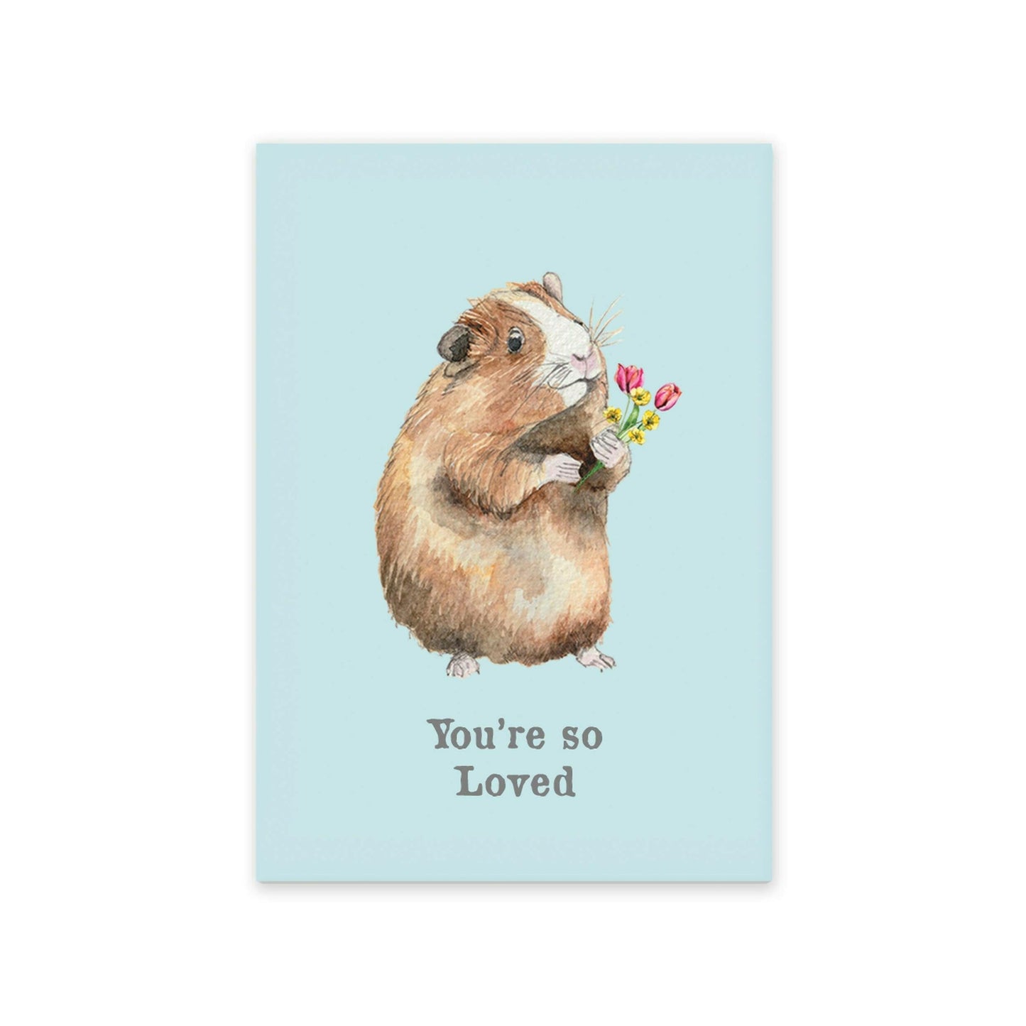 Guinea Pig Youre So Loved - A6 Greeting Card with Magnet Cute Animal Gift - Crumble and Core