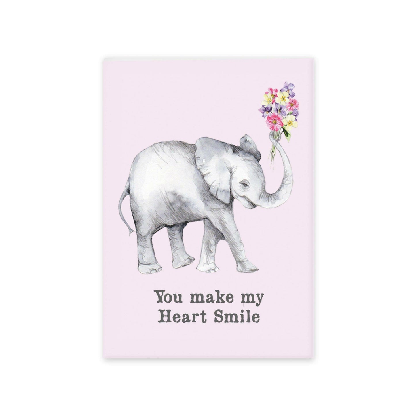 Elephant A6 Greeting Card Magnet - Unique Gift for Animal Lovers - Crumble and Core