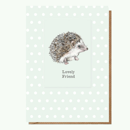 Hedgehog Lovely Friend - Greeting Card with Magnet - Perfect for Any Occasion - Crumble and Core