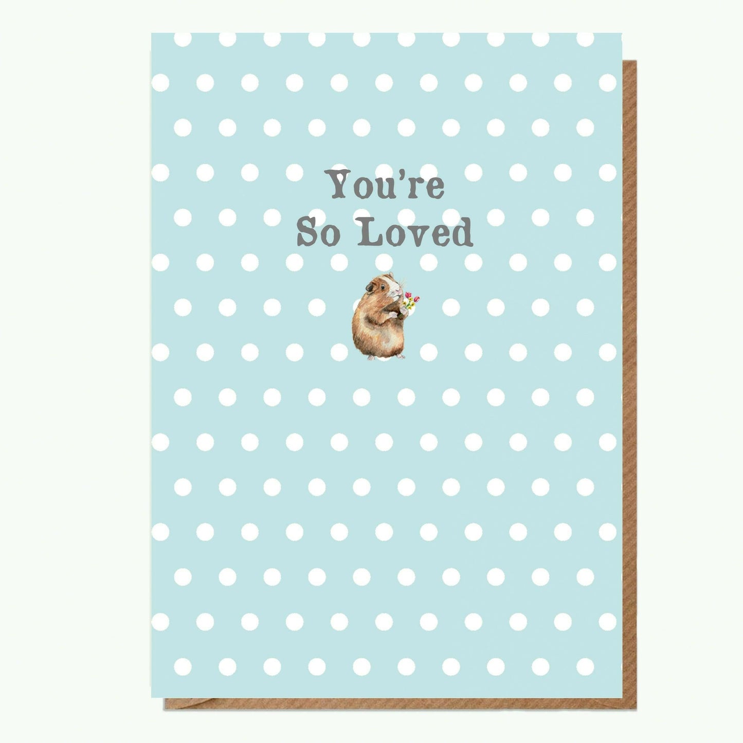 Guinea Pig Youre So Loved - A6 Greeting Card with Magnet Cute Animal Gift - Crumble and Core