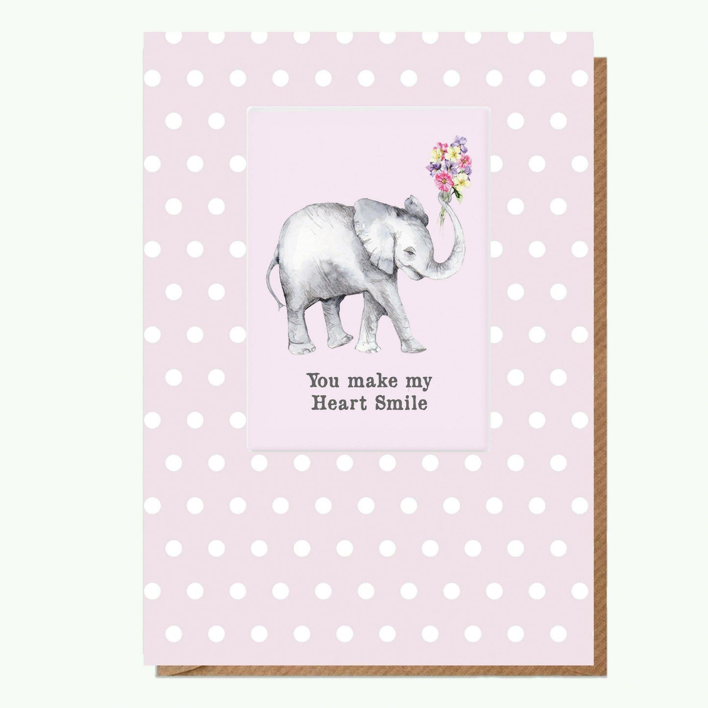 Elephant A6 Greeting Card Magnet - Unique Gift for Animal Lovers - Crumble and Core