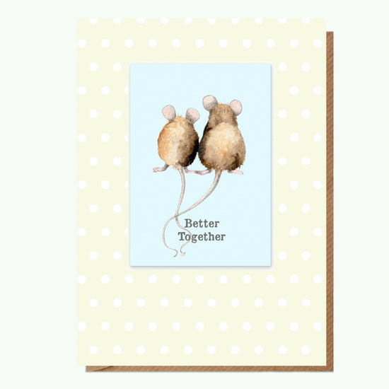 A6 Mice Better Together Greeting Card with Magnet - Perfect for Any Occasion - Crumble and Core