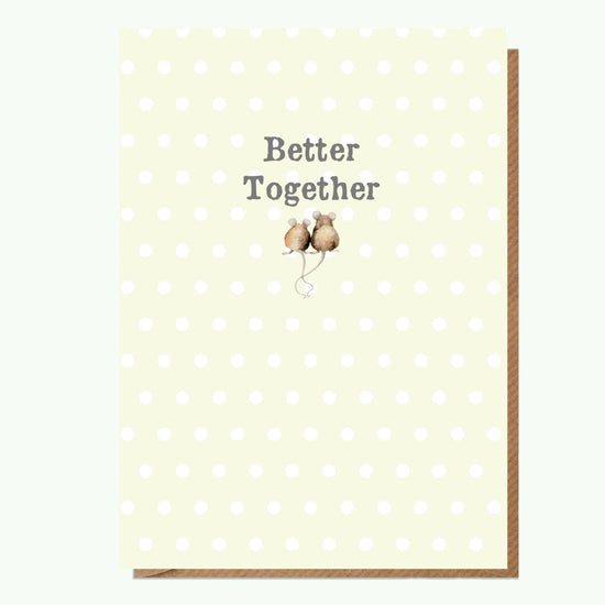 A6 Mice Better Together Greeting Card with Magnet - Perfect for Any Occasion - Crumble and Core
