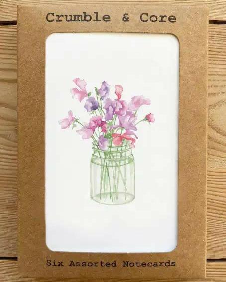 Boxed 'Floral' pack of assorted A6 cards - Crumble and Core