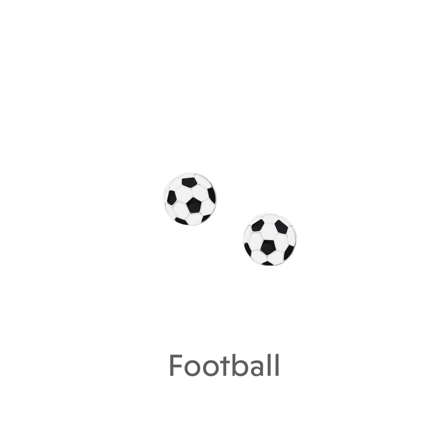 Sterling Silver Football Stud Earrings in a Gift Box - Perfect Gift for Football Fans - Crumble and Core