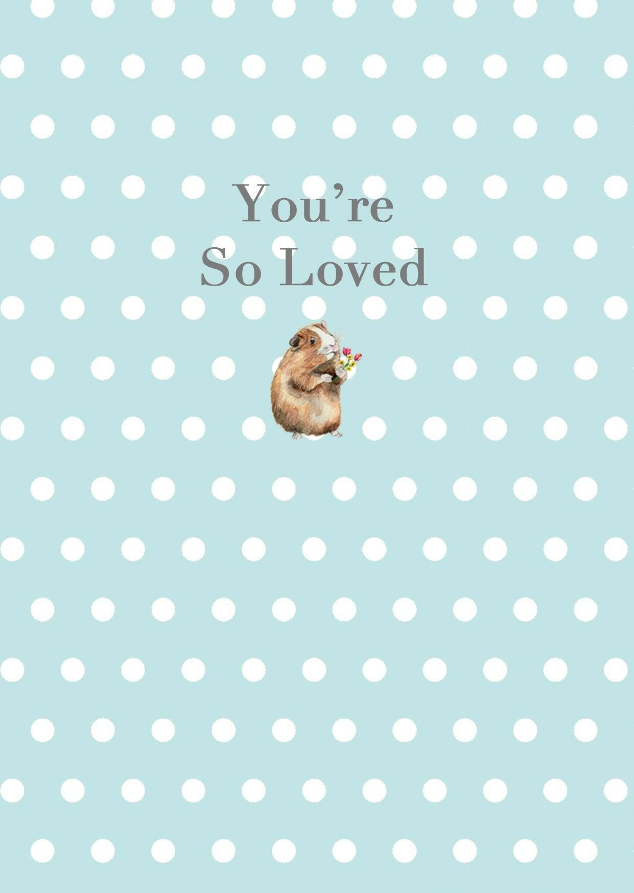 Ceramic Keepsake Hanging Decoration - A6 Greeting Card with Ceramic Keepsake - Guinea Pig So Loved - Crumble and Core