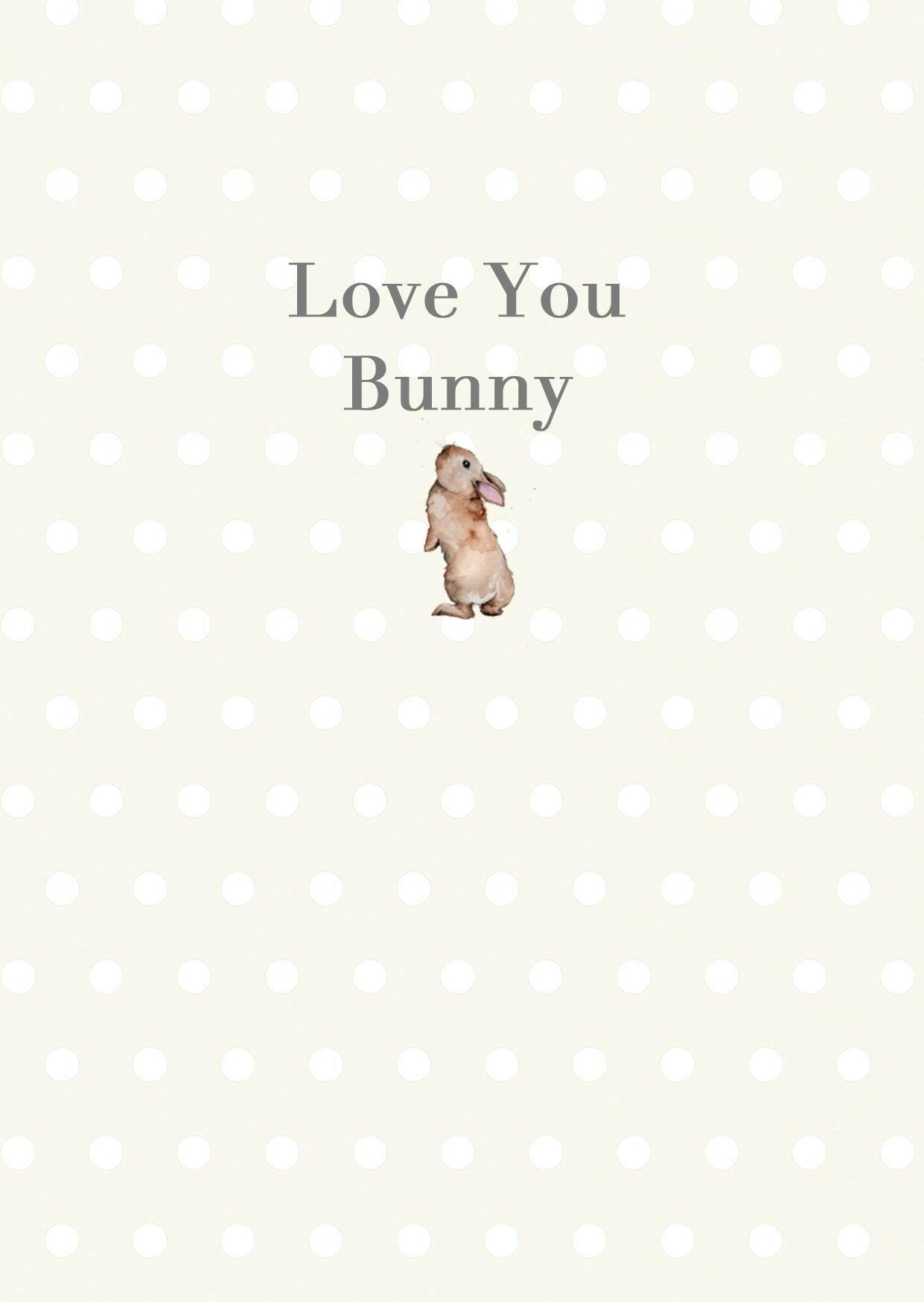 Ceramic Keepsake Hanging Decoration - A6 Greeting Card with Ceramic Keepsake - Bunny Love You - Crumble and Core