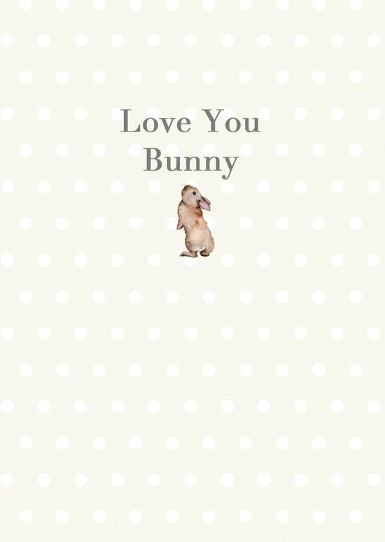 Ceramic Keepsake Hanging Decoration - A6 Greeting Card with Ceramic Keepsake - Bunny Love You - Crumble and Core