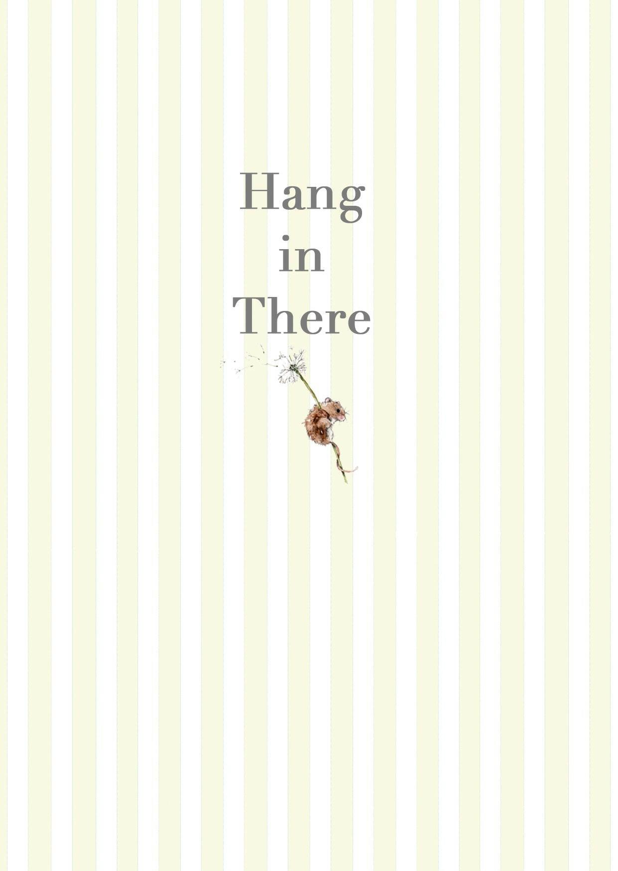 Ceramic Keepsake Hanging Decoration - A6 Greeting Card with Ceramic Keepsake - Mouse Hang In There - Crumble and Core