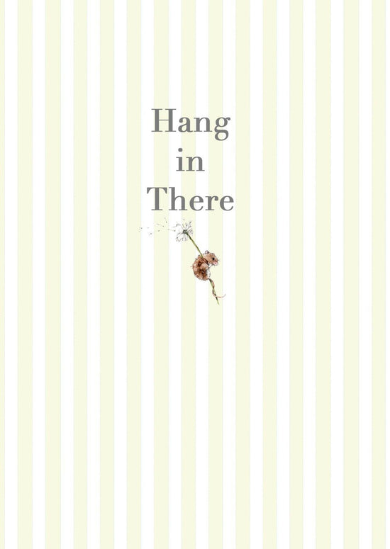 Ceramic Keepsake Hanging Decoration - A6 Greeting Card with Ceramic Keepsake - Mouse Hang In There - Crumble and Core