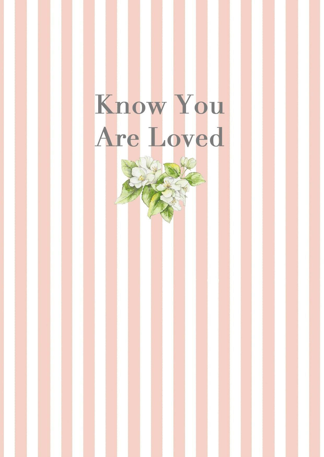 Ceramic Keepsake Hanging Decoration - A6 Greeting Card with Ceramic Keepsake - Blossom Aqua Loved - Crumble and Core