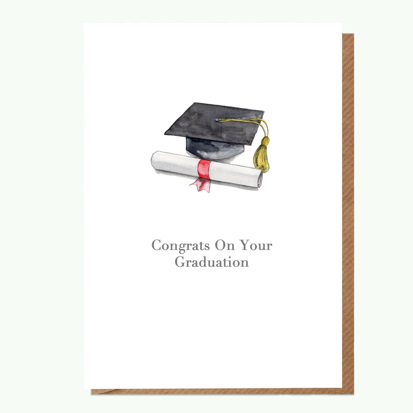 Ceramic Keepsake Hanging Decoration - A6 Greeting Card with Ceramic Keepsake - Graduation - Crumble and Core