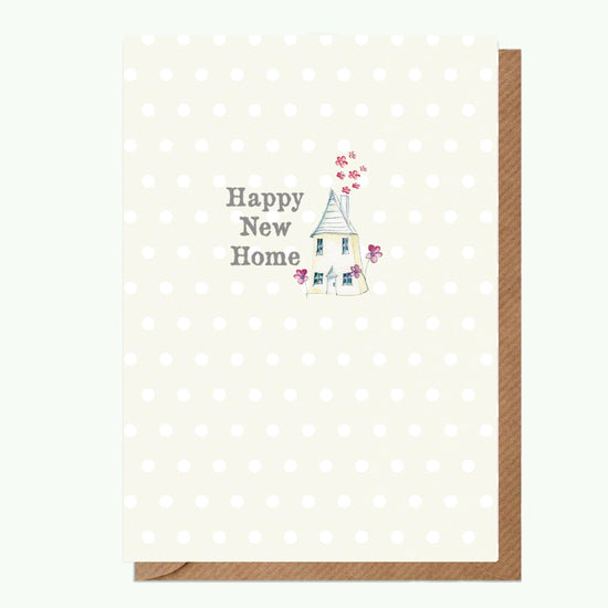 Ceramic Keepsake Hanging Decoration - A6 Greeting Card with Ceramic Keepsake - New Home Fairy House - Crumble and Core