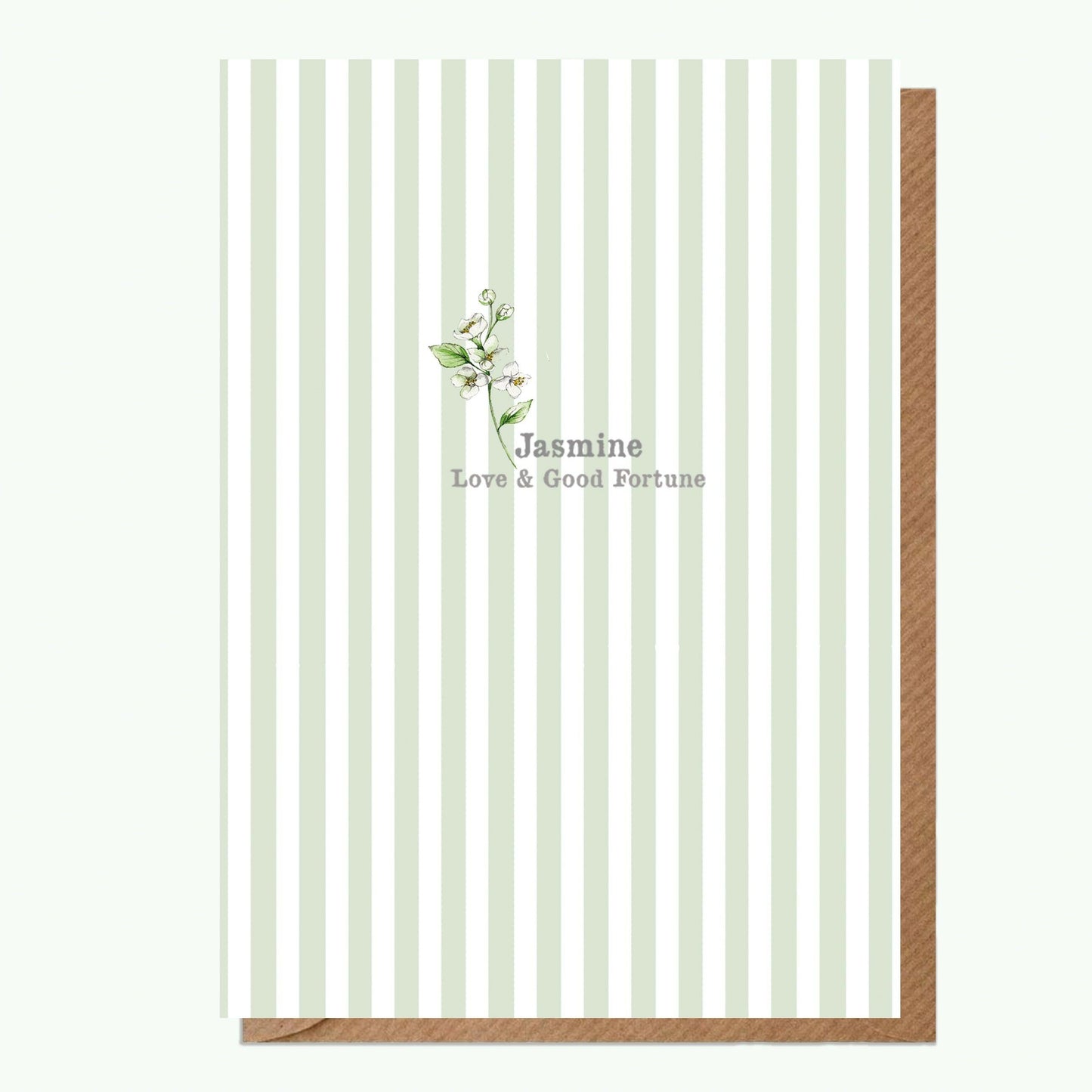 Ceramic Keepsake Hanging Decoration - A6 Greeting Card with Ceramic Keepsake - Flowers Jasmine - Crumble and Core