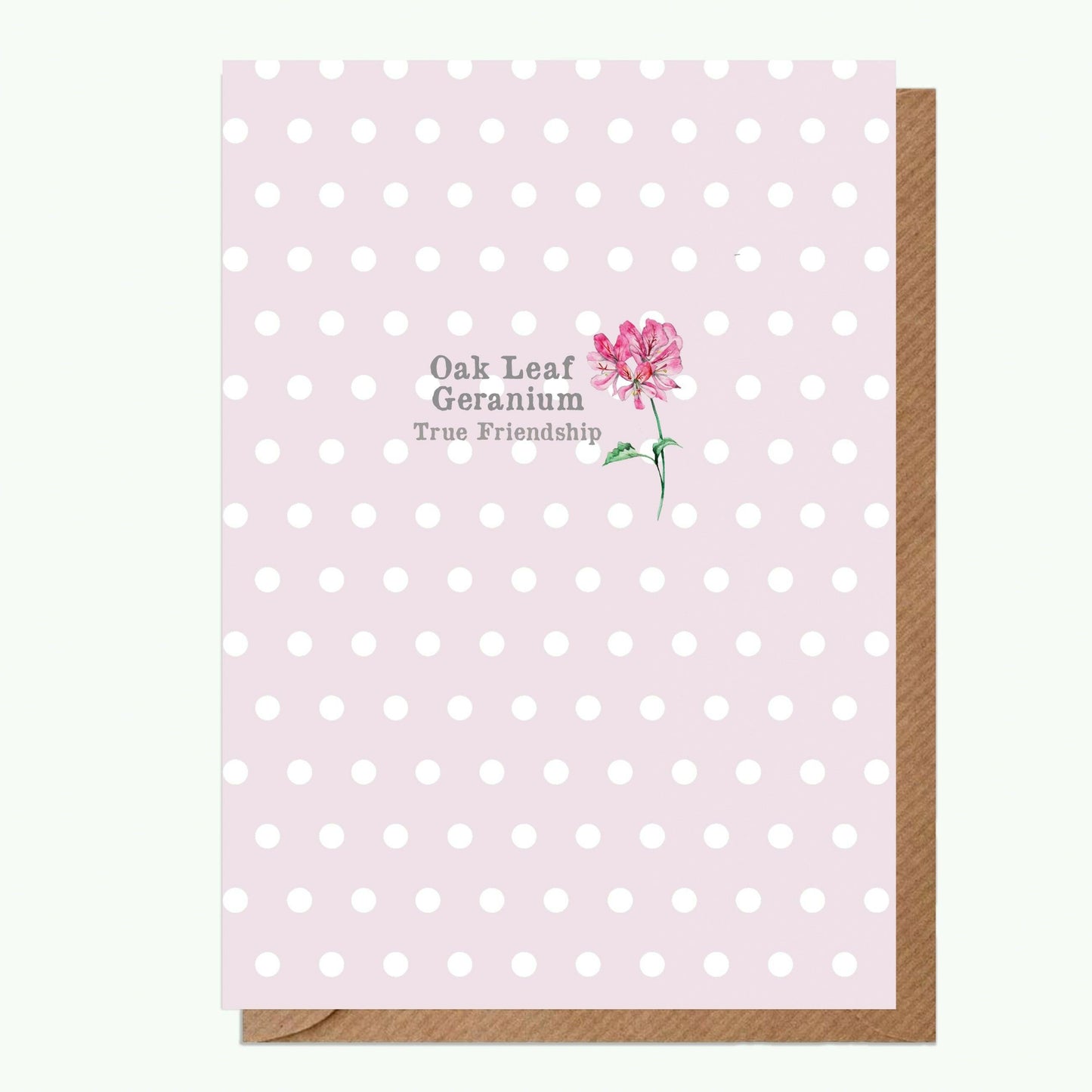 Ceramic Keepsake Hanging Decoration - A6 Greeting Card with Ceramic Keepsake - Flowers Oak Leaf - Crumble and Core