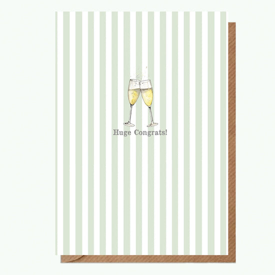 Hanging Decoration - Congratulations Card with Ceramic Keepsake - Bubbles Congrats - Crumble and Core