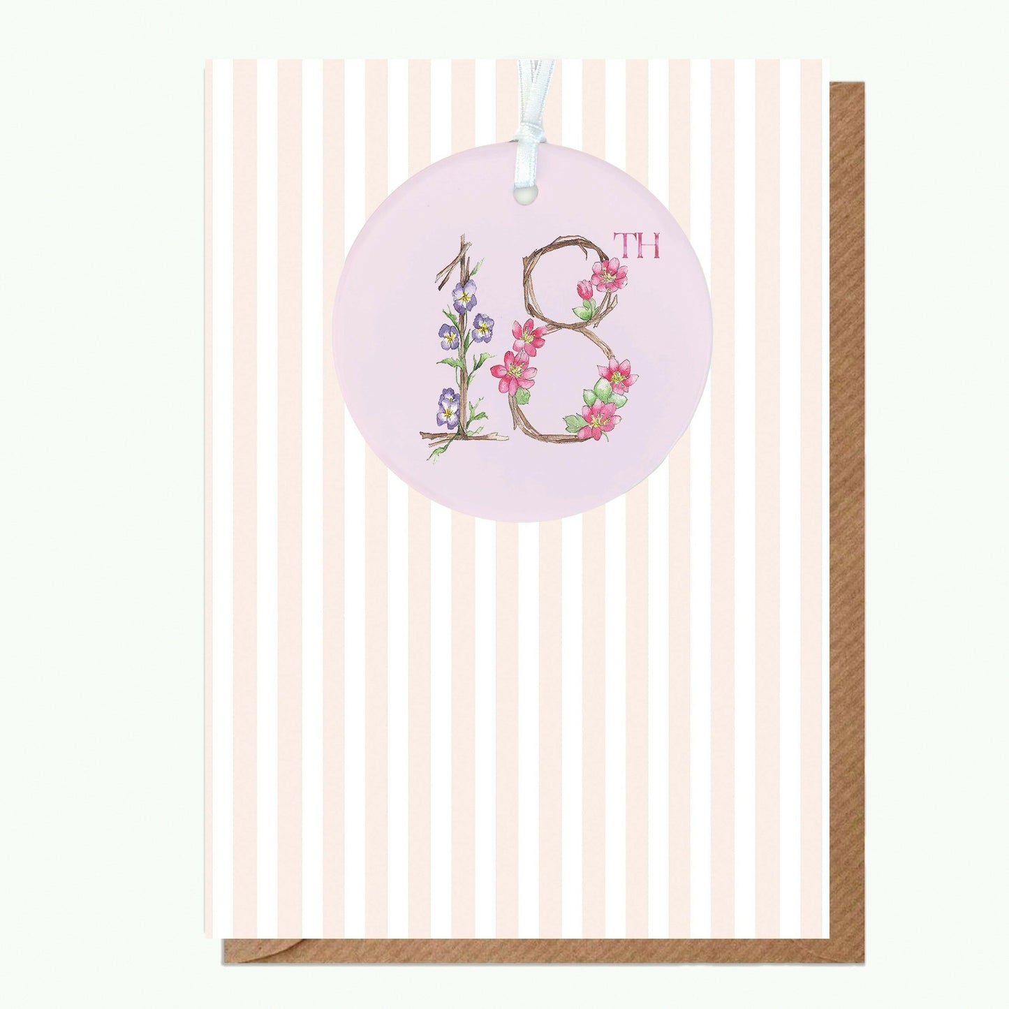 18th Birthday Gift and Card - Ceramic Keepsake Greeting Card - Crumble and Core