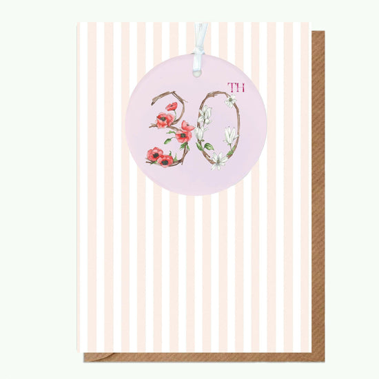 30th Birthday Ceramic Keepsake Greeting Card and Perfect Gift - Crumble and Core